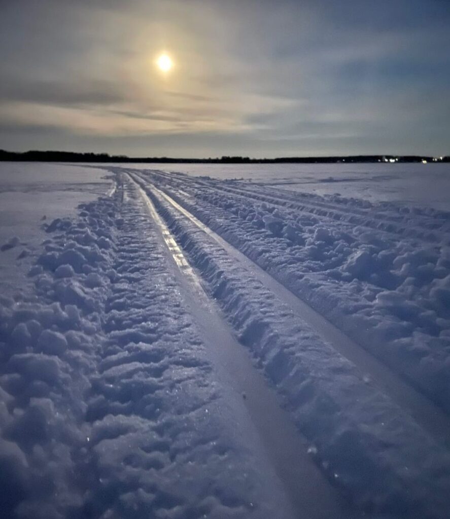 Vimpelin kuutamohiihto keräsi 63 osallistujaa. Kuva: Karoliin Joohs.