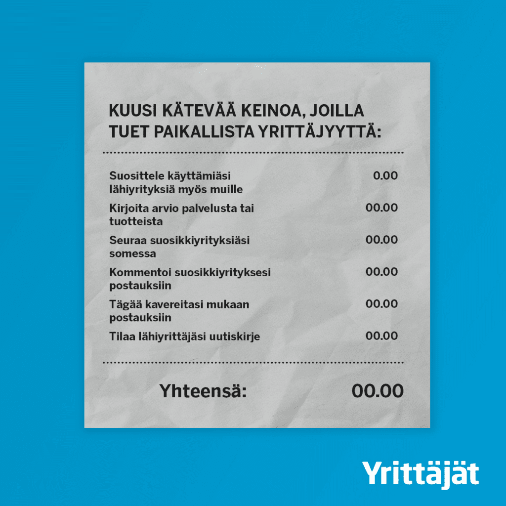 Lähilauantain tarkoitus on kannustaa käyttämään paikallisia palveluja