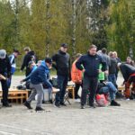 Luoma-ahon kyläyhdistys osallistui Liittomölkkyyn neljän joukkueen voimin. Kuvassa keskellä nelosjoukkueen pelaajat Toni Luoma-aho, Janne Turja ja Pekka Hannula.