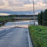 Lapuan Ruhassa on rautatien alikulku poikki maantiellä 17517. Pumppaustyöt ovat parhaillaan käynnissä. Kuva: ELY-keskus.