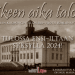 Syyskuussa nähdään ensimmäinen Teatteri Lapuan kahdesta tämän vuoden kantaesityksestä, Lapuan kaupungintalon 100-vuotis juhlavuoden kunniaksi esitettävä ”Oikeen aika taloo!”, jonka on käsikirjoittanut lapualaislähtöinen kirjailija Kaisa Viitala ja ohjaajana toimii Maria Haapanen.