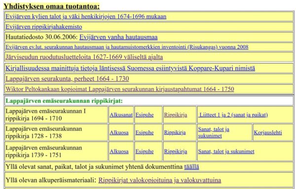 Evijärven sukututkijoilla on mittava määrä omaa tuotantoa, kuvassa osa.