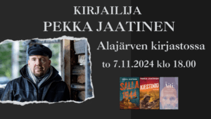 Kirjailija Pekka Jaatinen vierailee Alajärven kirjastossa.