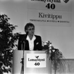 Kivitipun avajaisia vietettiin 4.12.1989. Kuva: Ville Syrjälän kokoelma/Lappajärvi-seura.